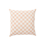 Ex Display - Check 50cm Square Cushion - Rose with Feather Insert Cushion Warran-Local