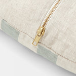 Ex Display - Check 50cm Square Cushion - Sky with Feather Insert Cushion Warran-Local