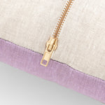 Ex Display - Check Stripe 60cm Square Cushion - Lavender Cushion Warran-Local
