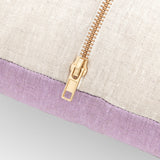 Ex Display - Check Stripe 60cm Square Cushion - Lavender Cushion Warran-Local