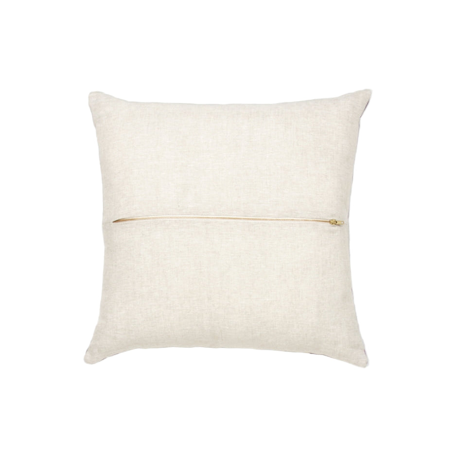 Ex Display - Check Stripe 60cm Square Cushion - Lavender Cushion Warran-Local