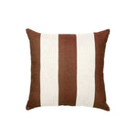 Ex Display - Check Stripe 60cm Square Cushion - Rust Cushion Warran-Local
