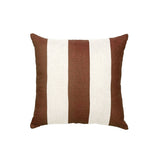 Ex Display - Check Stripe 60cm Square Cushion - Rust Cushion Warran-Local