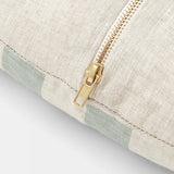 Ex Display - Check 50cm Square Cushion - Sky with Feather Insert Cushion Warran-Local