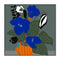 Cobalt Botanic, By Ophelia Pang Wall Art Gioia-Local 50x50cm Framed Canvas Black