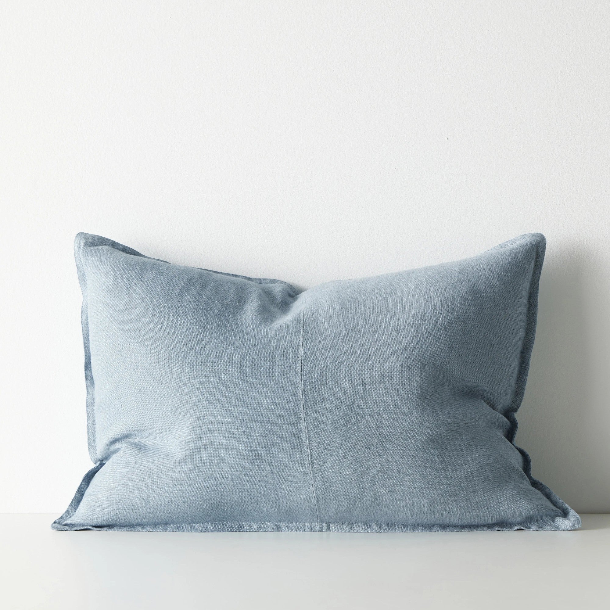 Como Linen Stonewashed Vintage Look Lumbar Cushion Cushion Weave-Local Como Horizon 60cm x 40cm Polyester