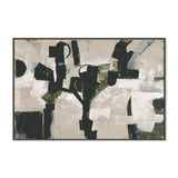 Compose, Dark Green,By Blakely Bering Wall Art Gioia-Local 60x40cm Framed Canvas Black