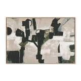 Compose, Dark Green,By Blakely Bering Wall Art Gioia-Local 60x40cm Framed Canvas Oak