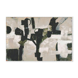 Compose, Dark Green,By Blakely Bering Wall Art Gioia-Local 60x40cm Framed Canvas White