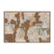 Compose, Warm brown and Green, By Blakely Bering Wall Art Gioia-Local 60x40cm Framed Canvas Black