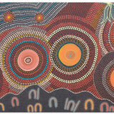 Connectedness, By Domica Hill Wall Art Gioia-Local 80x40cm Framed Canvas Gold