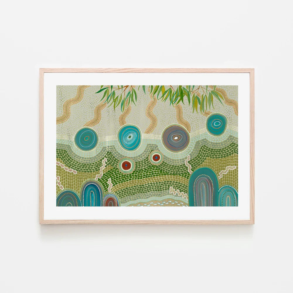 Country Connections, By Domica Hill Wall Art Gioia-Local 60x40cm Framed Poster Black