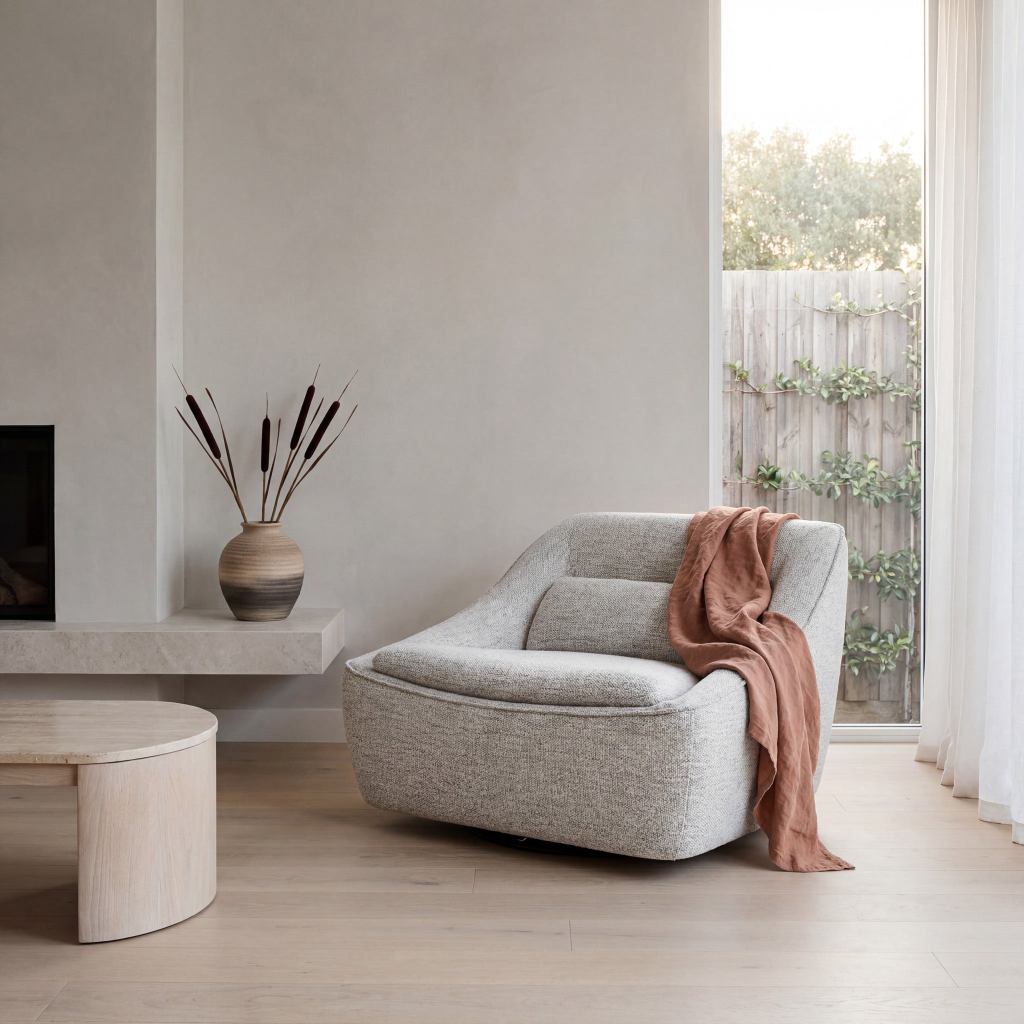 Cove Lounge Chair - Fog Grey Armchair K Sofa-Core