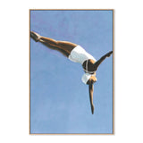 Criss Cross Diver, By Sarah Morrissette Wall Art Gioia-Local 40x60cm Framed Canvas Oak