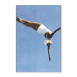 Criss Cross Diver, By Sarah Morrissette Wall Art Gioia-Local 40x60cm Framed Canvas White