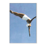 Criss Cross Diver, By Sarah Morrissette Wall Art Gioia-Local 40x60cm Framed Canvas White