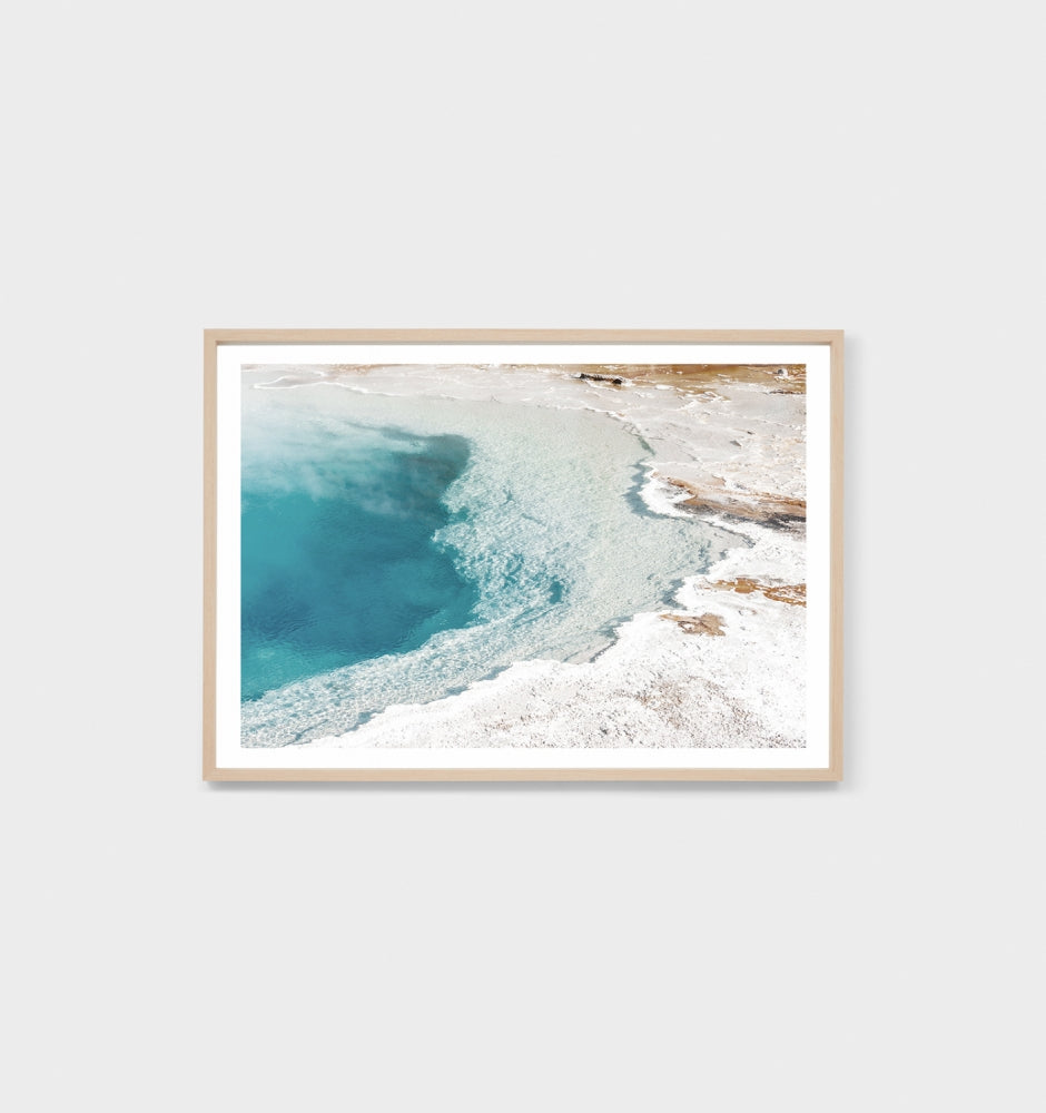 Ex Display - Crystal Lake 86cm x 62cm Poster - Natural Frame Wall Art Warran-Local