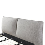 Celeste Fabric King Bed Frame - Olive Brown Boucle
