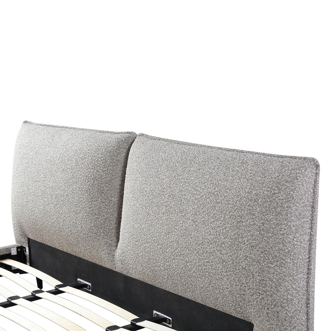 Celeste Fabric Queen Bed Frame - Olive Brown Boucle Bed Frame YoBed-Core