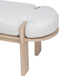 Ex Display - Jahoda 1.6m Light Natural Elm Bench - Natural Linen Bench Nicki-Core