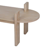 Ex Display - Jahoda 1.6m Light Natural Elm Bench - Natural Linen Bench Nicki-Core