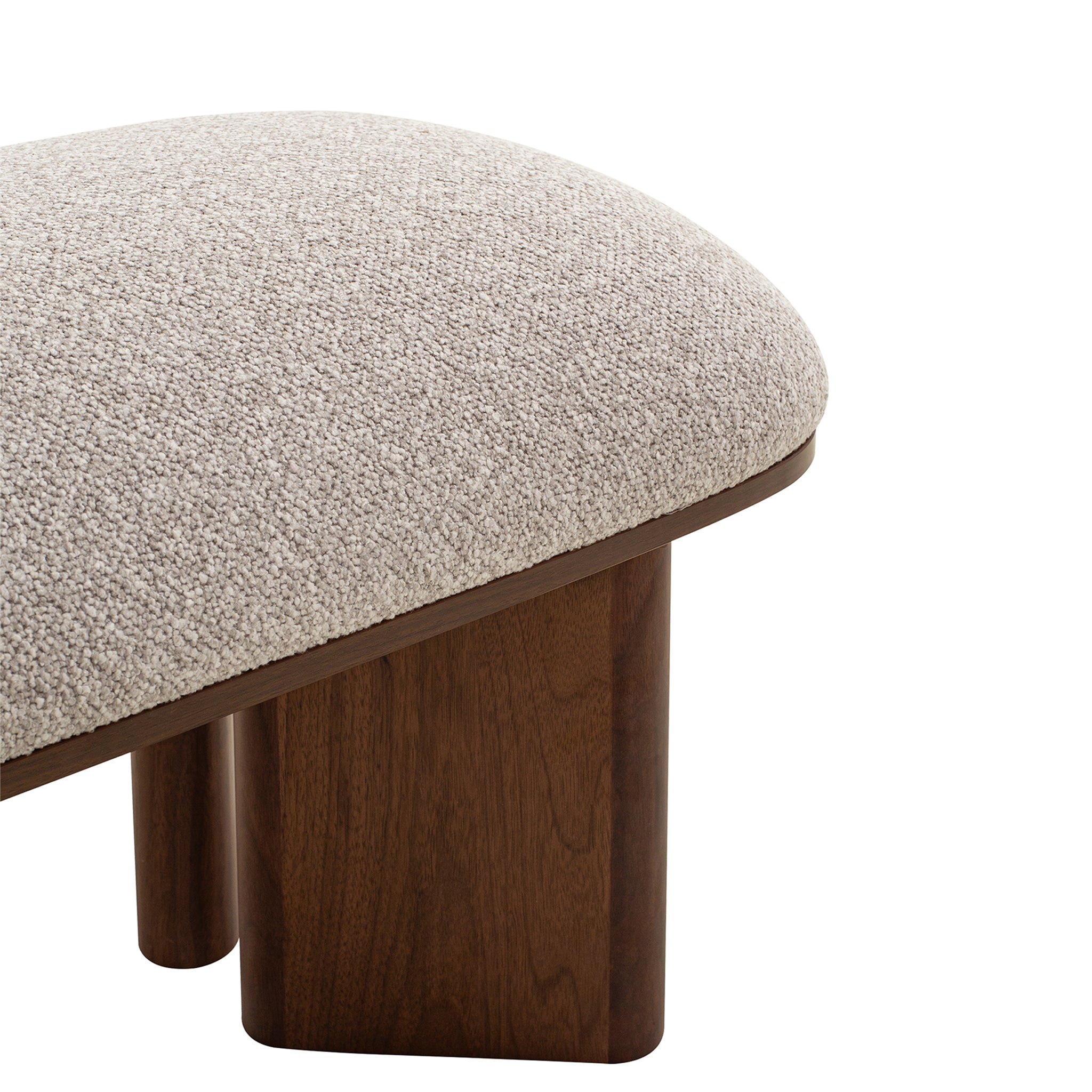 Ex Display - Vico Walnut Bench - Clay Grey Bench Iggy-Core