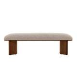 Ex Display - Vico Walnut Bench - Clay Grey Bench Iggy-Core