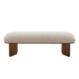 Ex Display - Vico Walnut Bench - Clay Grey Bench Iggy-Core