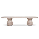 Ex Display - Palatino 2m Indoor Bench - Light Travertine Look Dining Bench Concrete-Core