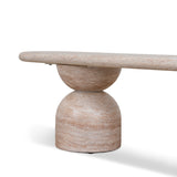 Ex Display - Palatino 2m Indoor Bench - Light Travertine Look Dining Bench Concrete-Core