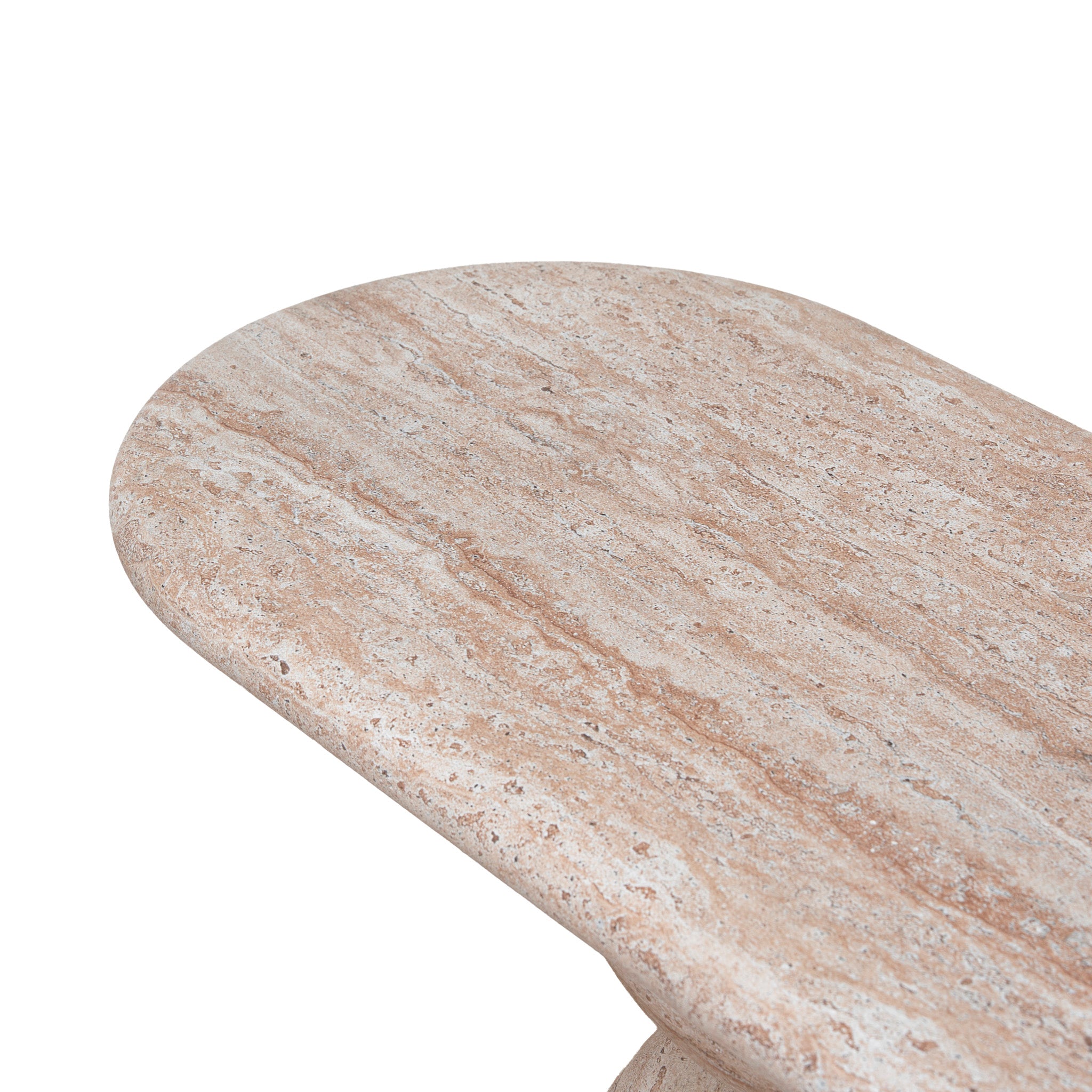Ex Display - Palatino 2m Indoor Bench - Light Travertine Look Dining Bench Concrete-Core
