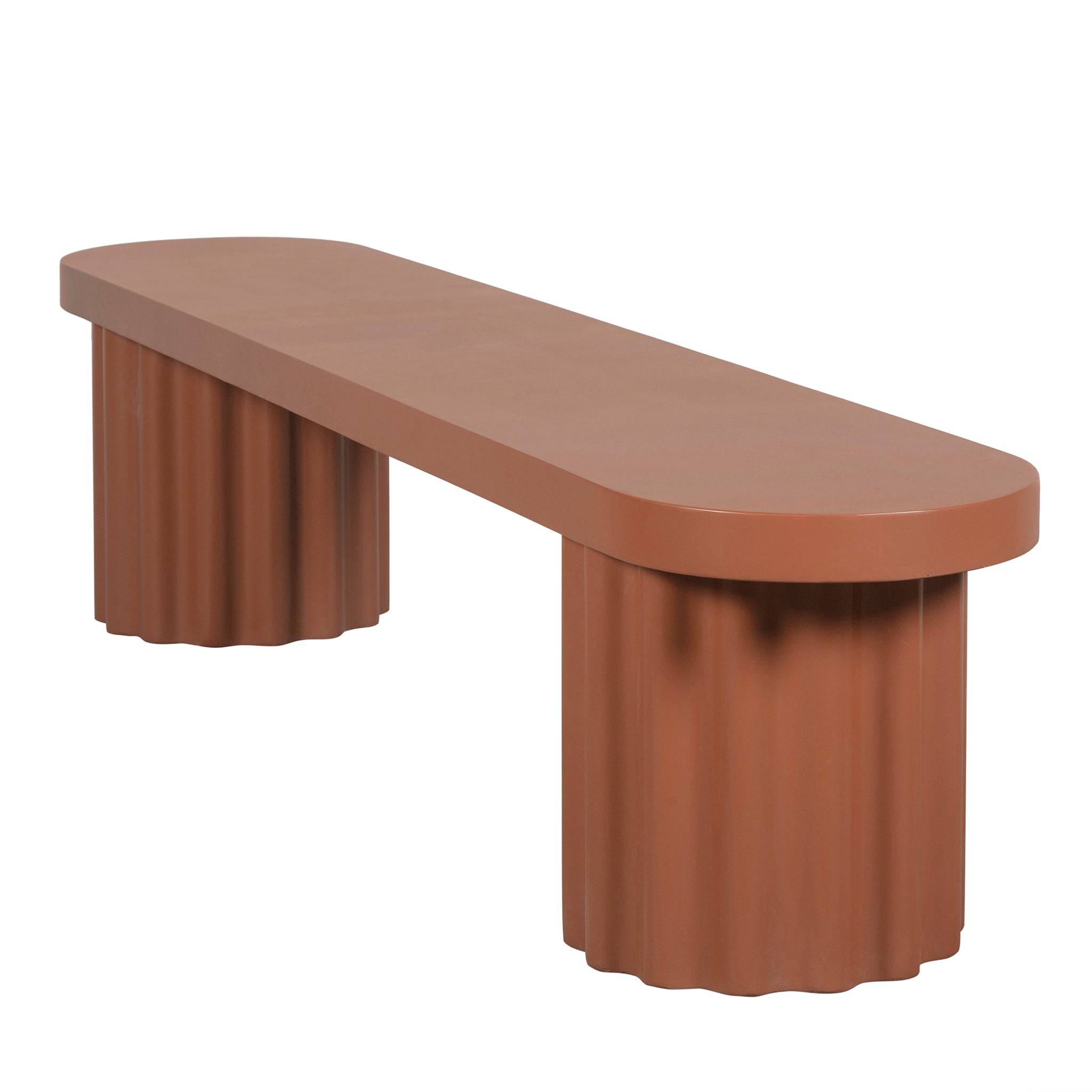 Sovana 2.1m Concrete Bench - Terracotta Dining Bench Concrete-Core