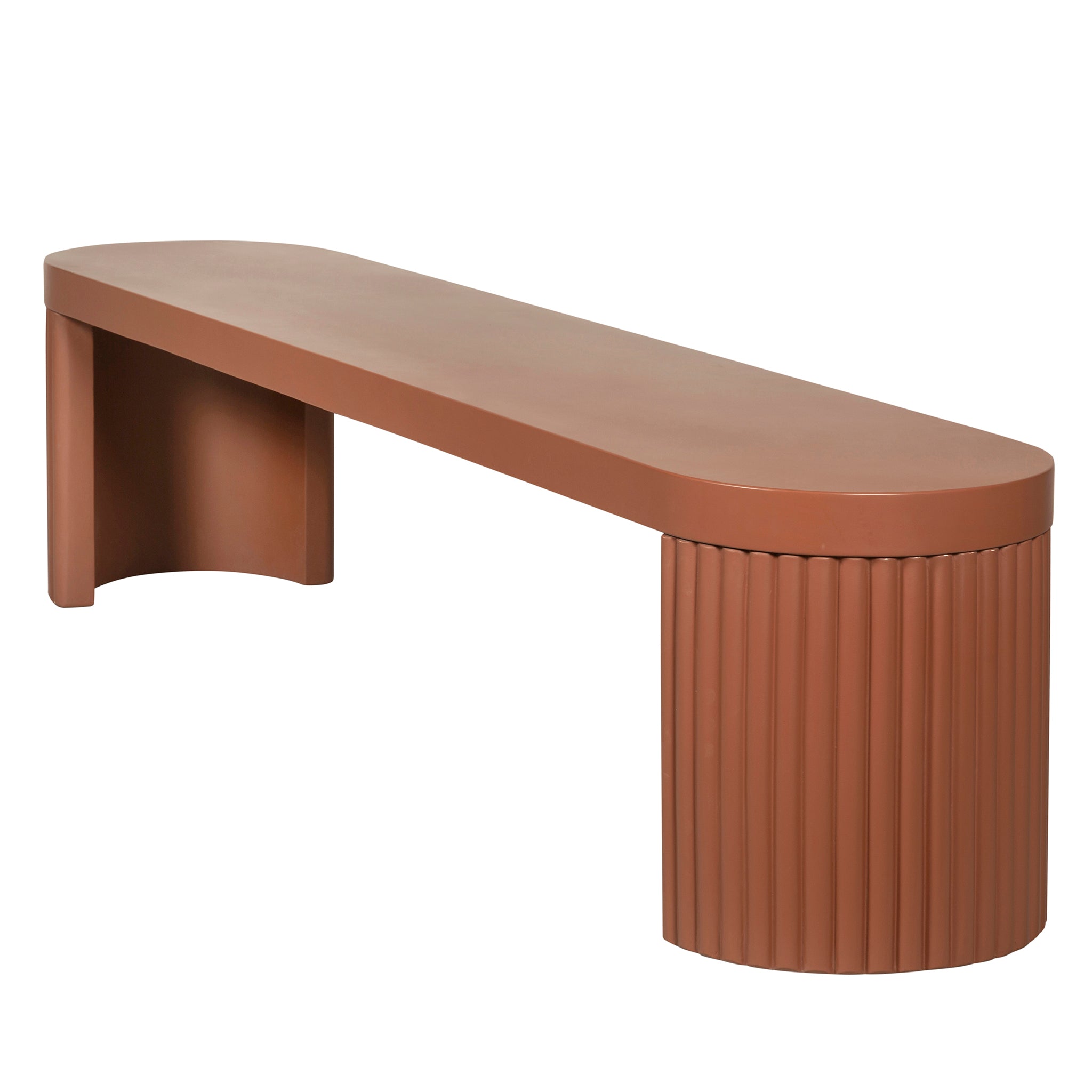 Alaric 2m Concrete Bench - Terracotta Dining Bench Concrete-Core
