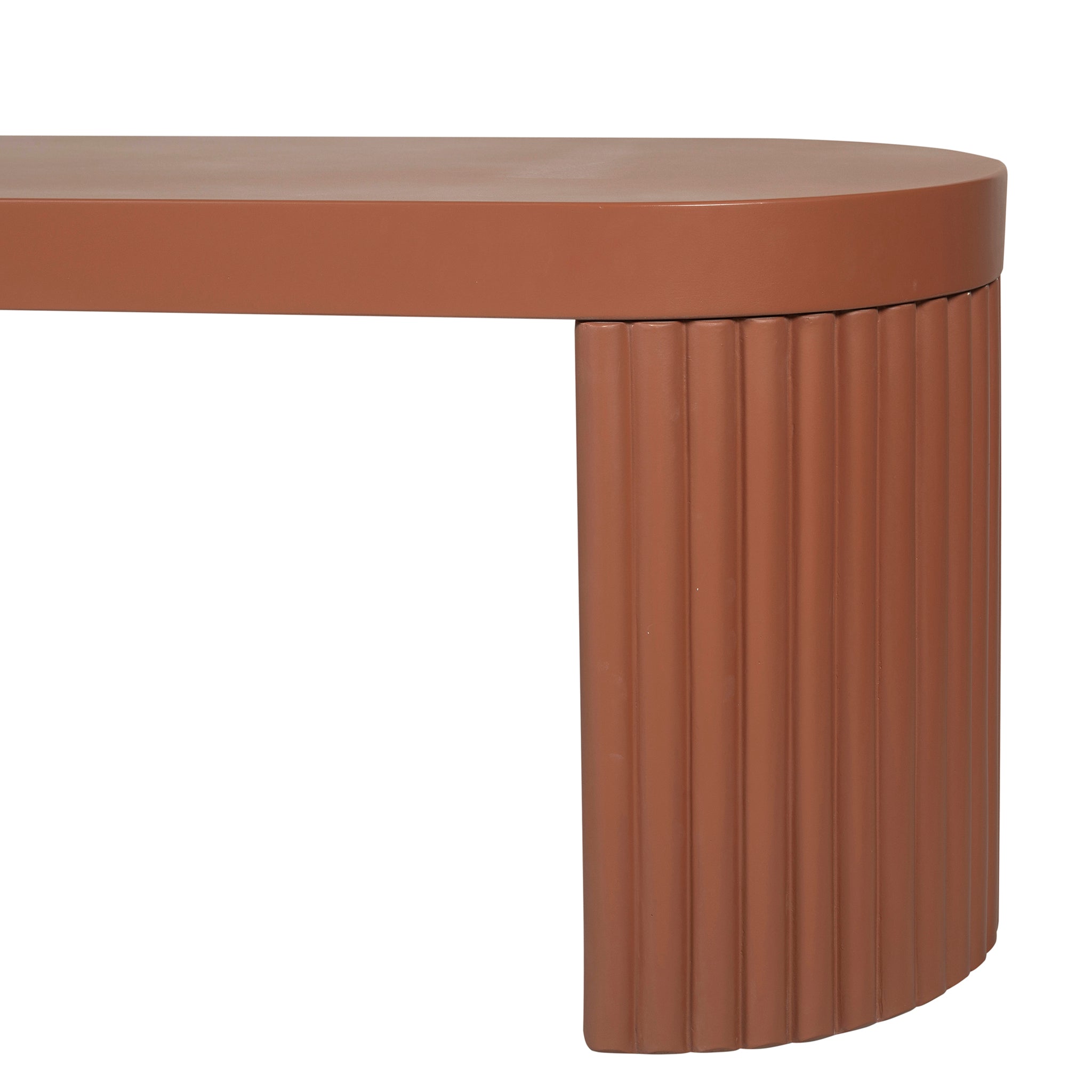 Alaric 2m Concrete Bench - Terracotta Dining Bench Concrete-Core