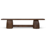 Josif 2m Elm Bench - Dark Brown