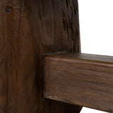 Josif 2m Elm Bench - Dark Brown