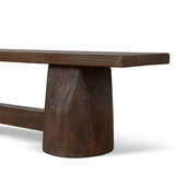 Josif 2m Elm Bench - Dark Brown