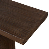 Josif 2m Elm Bench - Dark Brown