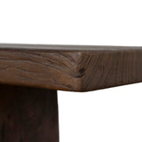 Josif 2m Elm Bench - Dark Brown