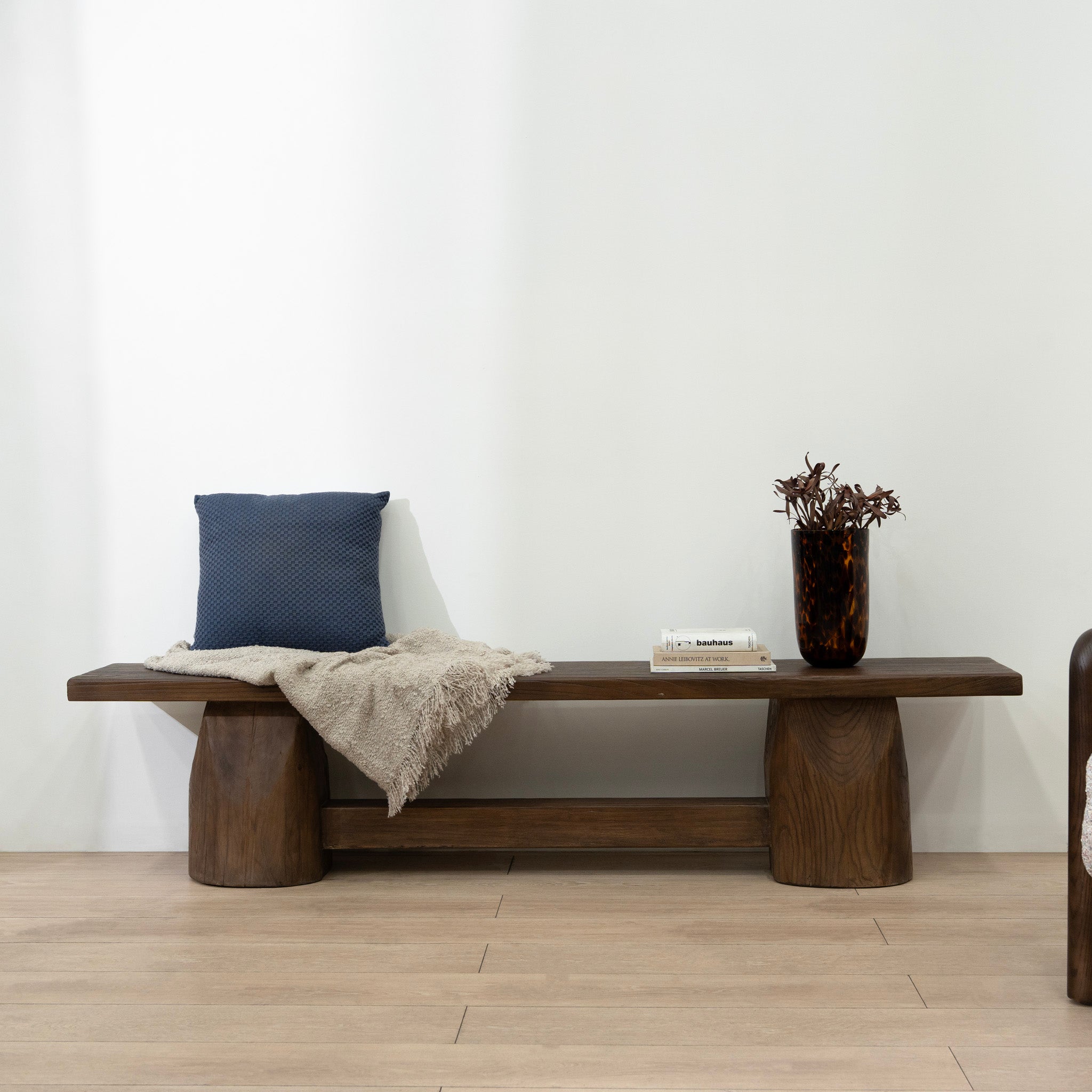 Josif 2m Elm Bench - Dark Brown Dining Bench Nasa-Core