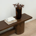 Josif 2.5m Elm Bench - Dark Brown Dining Bench Nasa-Core