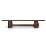 Josif 2.5m Elm Bench - Dark Brown