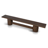 Josif 2.5m Elm Bench - Dark Brown