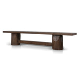 Josif 2.5m Elm Bench - Dark Brown Dining Bench Nasa-Core