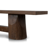 Josif 2.5m Elm Bench - Dark Brown