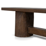 Josif 2.5m Elm Bench - Dark Brown