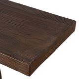 Josif 2.5m Elm Bench - Dark Brown