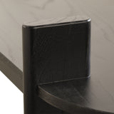 Jahoda 1.6m Black Elm Bench - Natural Linen Bench Nicki-Core   