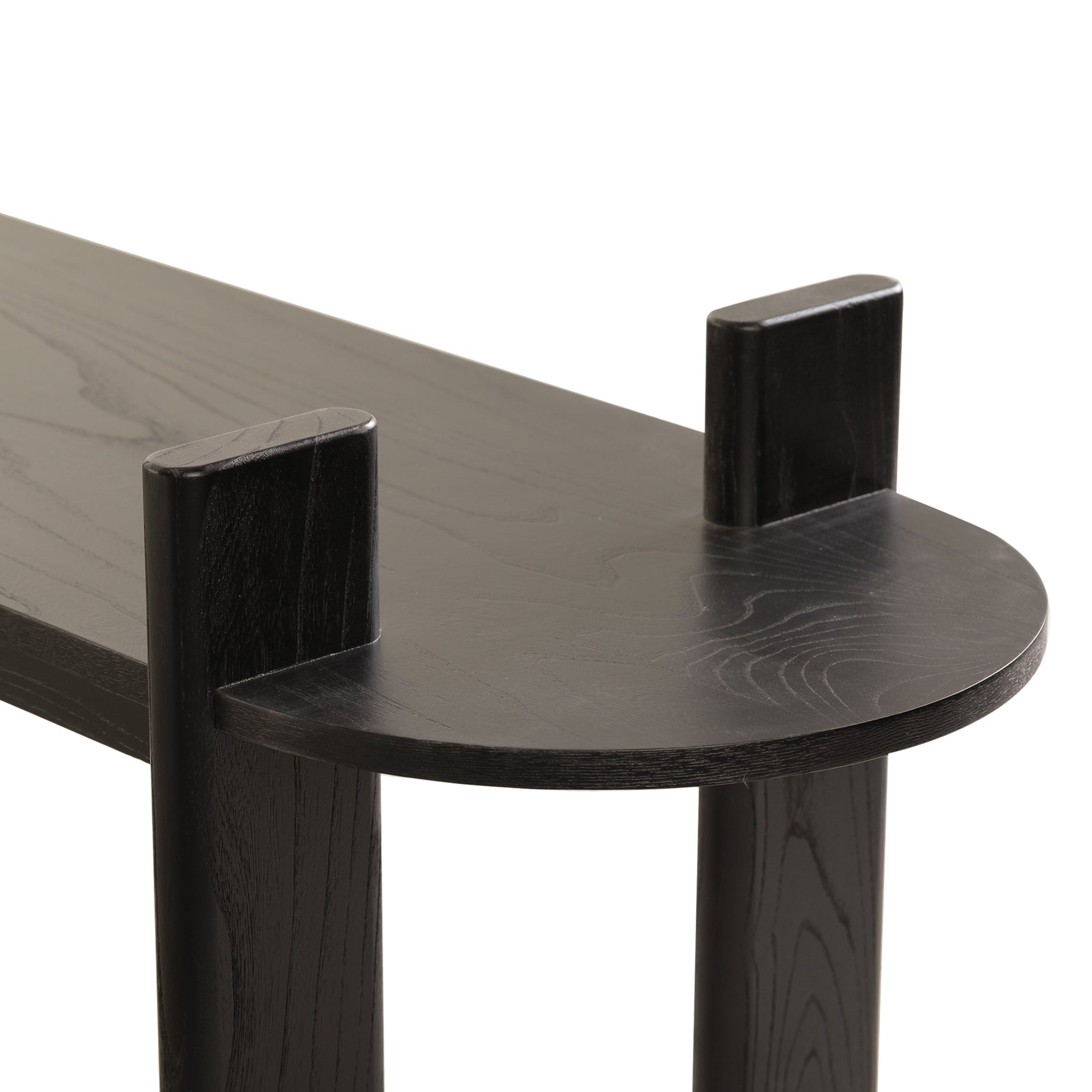 Jahoda 1.6m Black Elm Bench - Natural Linen Bench Nicki-Core   