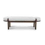 Ex Display - Jahoda 1.6m Walnut Elm Bench - Natural Linen Bench Nicki-Core